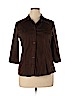 Apt. 9 Brown Long Sleeve Button-Down Shirt Size XL - photo 1