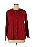 Jenny 100% Acrylic Red Cardigan Size 1X - photo 1