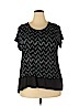 Cato 100% Rayon Black Short Sleeve Top Size 18 - 20 - photo 1