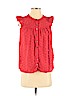 Madewell Red Sleeveless Button-Down Shirt Size XS - photo 1