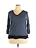 Vince Camuto Blue Long Sleeve Top Size 2X - photo 1