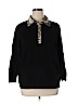 Quacker Factory 100% Cotton Black Long Sleeve Top Size 1X - photo 1