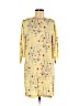 H&M 100% Viscose Yellow Casual Dress Size 6 - photo 1