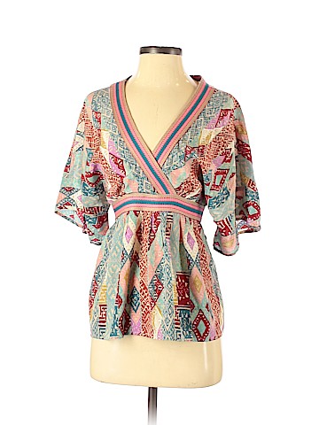 Plenty By Tracy Reese Short Sleeve Silk Top (view 1)