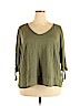 Sanctuary 100% Linen Green Long Sleeve Top Size 3X - photo 1