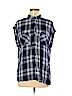 Rails 100% Rayon Blue Short Sleeve Blouse Size M - photo 1