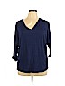 Misia Blue 3/4 Sleeve Top Size 1X - photo 1