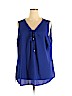 City Chic 100% Polyester Blue Sleeveless Blouse Size 22 Plus (XL) - photo 1