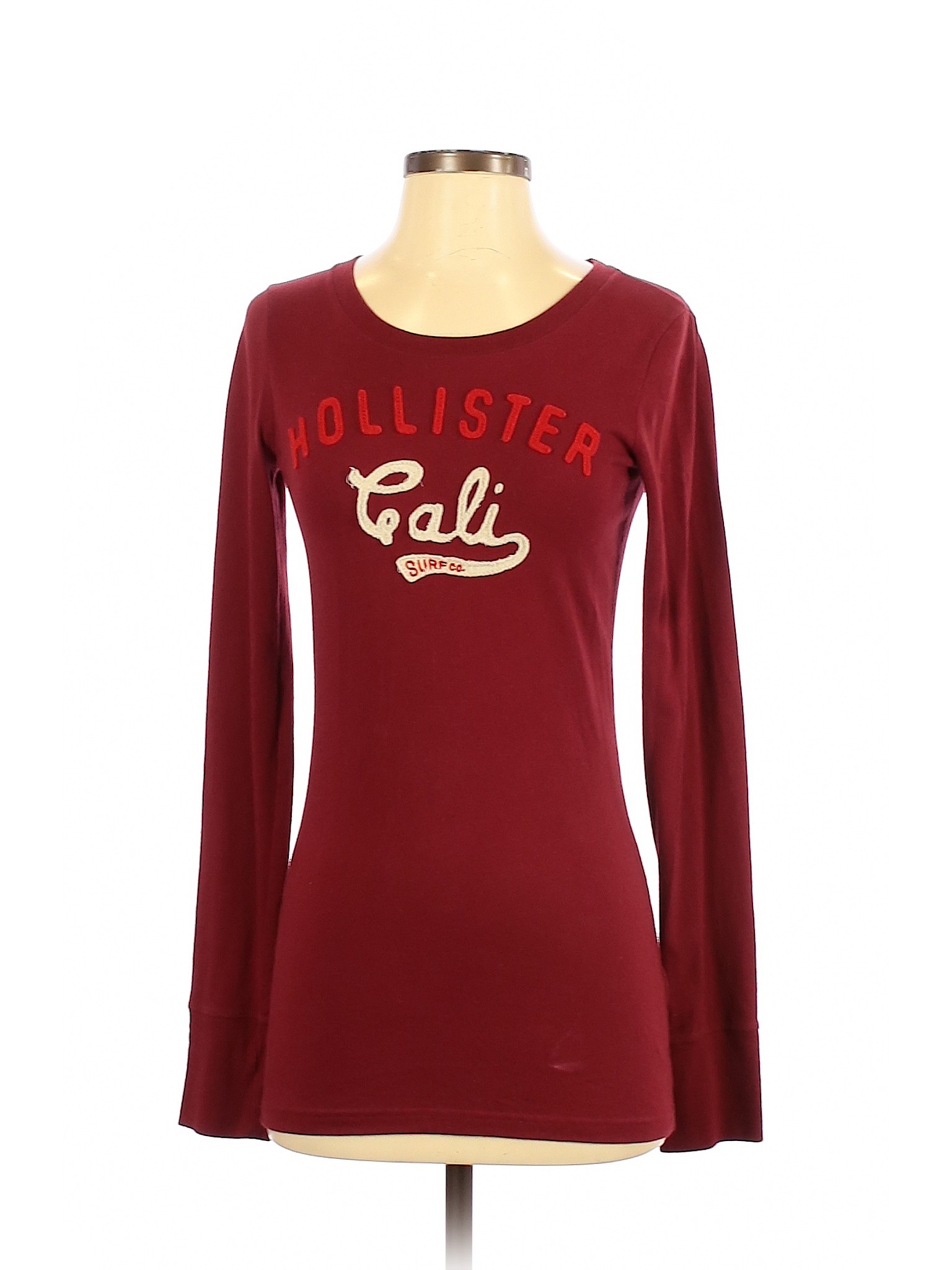 Hollister Women Red Long Sleeve TShirt S eBay