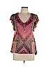 One World 100% Polyester Pink Short Sleeve Top Size XL (petite) - photo 1