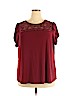 Meraki Burgundy Short Sleeve Top Size 3X - photo 1