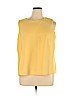 Oscar by Oscar De La Renta 100% Acetate Yellow Sleeveless Blouse Size 16 - photo 1