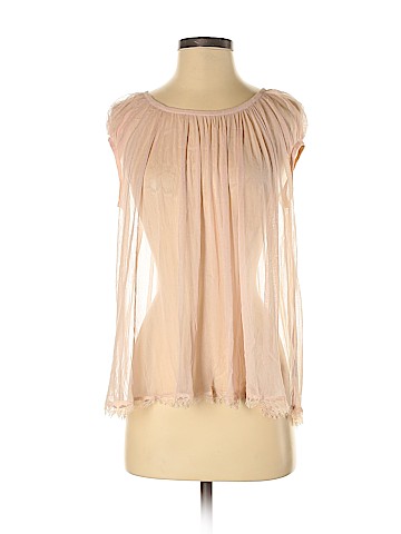 Jill Stuart Short Sleeve Silk Top (view 1)