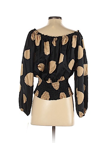 MICHAEL Michael Kors Long Sleeve Silk Top (view 2)