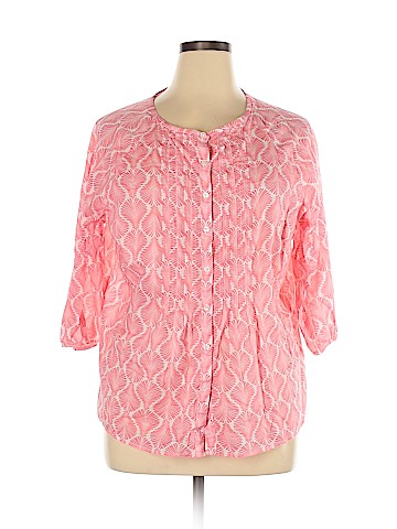 Talbots 3/4 Sleeve Button-Down Shirt (view 1)