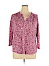 Liz Claiborne 100% Rayon Purple 3/4 Sleeve Top Size XL - photo 1