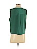 Diane von Furstenberg 100% Silk Green Tuxedo Vest Size S - photo 2