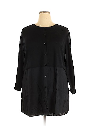 Ellos Long Sleeve Button-Down Shirt (view 1)