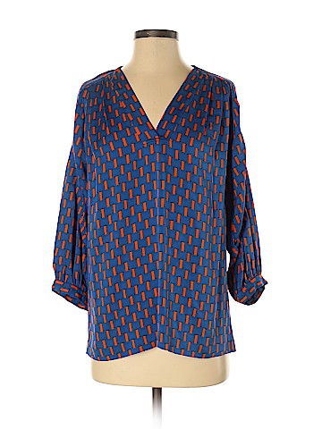 Diane von Furstenberg Long Sleeve Silk Top (view 1)