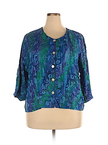 Eagle Ray Traders 3/4 Sleeve Button-Down Shirt (view 1)