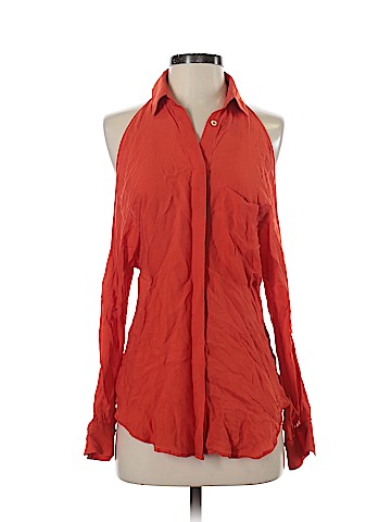 Haute Hippie Long Sleeve Silk Top (view 1)