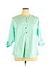 Croft & Barrow Teal 3/4 Sleeve Top Size 1X - photo 1
