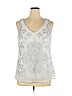 White House Black Market 100% Polyester Ivory Sleeveless Top Size XL - photo 1
