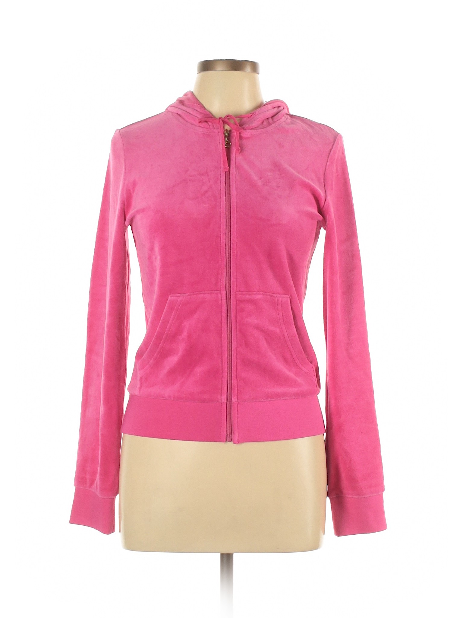 Juicy Couture Solid Pink Zip Up Hoodie Size M - 80% off | thredUP