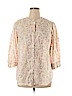 Lane Bryant 100% Cotton Tan 3/4 Sleeve Button-Down Shirt Size 18 - 20 Plus - photo 1