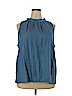 Crown & Ivy 100% Tencel Blue Sleeveless Blouse Size XXL - photo 1