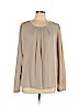 Forever 21 100% Polyester Tan Long Sleeve Blouse Size L - photo 1