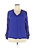 Bianca Nygard 100% Polyester Blue Long Sleeve Blouse Size XL - photo 1
