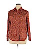 St. John's Bay 100% Cotton Burgundy Long Sleeve Button-Down Shirt Size XL - photo 1