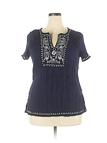 Unique Spectrum Short Sleeve Blouse (view 1)