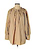 Zara 100% Cotton Tan Long Sleeve Button-Down Shirt Size S - photo 1