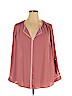ModCloth 100% Polyester Pink Long Sleeve Blouse Size 1X - photo 1