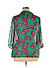 ModCloth 100% Polyester Teal 3/4 Sleeve Blouse Size 1X - photo 2