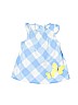 Just One Year by Carter's 100% Cotton Checkered-gingham Graphic Blue Dress 6-9 MO / 9 MO - photo 1