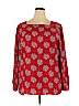 Ann Taylor LOFT Outlet 100% Polyester Red Long Sleeve Blouse Size 22 - photo 1