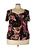 Suzie In The City Black Short Sleeve Top Size 3X - photo 1