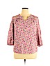 St. John's Bay 100% Rayon Pink 3/4 Sleeve Top Size XL - photo 1