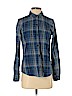 Current/Elliott Blue Long Sleeve Button-Down Shirt Size Sm (1) - photo 1