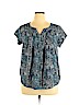Sonoma Goods for Life 100% Rayon Blue Short Sleeve Henley Size XL - photo 1