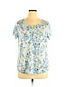 Erika Blue Short Sleeve Top Size XL - photo 1