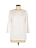 Isaac Mizrahi New York Ivory Long Sleeve T-Shirt Size M - photo 1