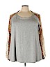 Loralette Gray Long Sleeve Top Size 4X - photo 1