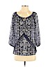 Jolt 100% Polyester Blue 3/4 Sleeve Blouse Size S - photo 1