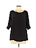 Theory 100% Silk Black 3/4 Sleeve Silk Top Size S - photo 1