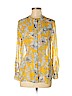 Liz Claiborne 100% Polyester Yellow Long Sleeve Blouse Size M (petite) - photo 1