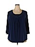 Susan Graver Blue 3/4 Sleeve Top Size 2X - photo 1